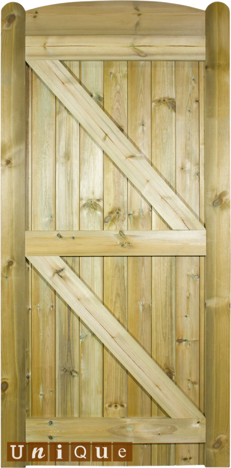 Framed Legged and Braced Rivenhall Swept Head Tongue and Grooved Gate